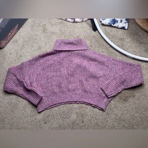 Aeropostale Pink Lavender Marled Knit Turtle Neck Sweater